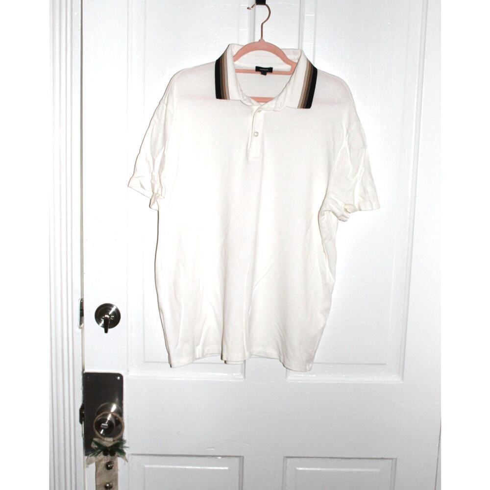 Men's Express Polo Shirt Size Large Cream Color Performance Polo Size Large